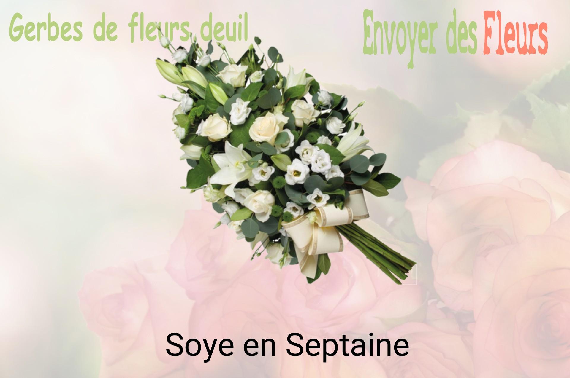 Gerbe de fleurs de deuil livrée à Soye-en-Septaine